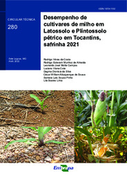 Thumbnail de Desempenho de cultivares de milho em Latossolo e Plintossolo pétrico em Tocantins, safrinha 2021.