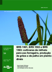 Thumbnail de BRS 1501, BRS 1502 e BRS 1503: cultivares de milheto para uso forrageiro, produção de grãos e de palha em plantio direto.